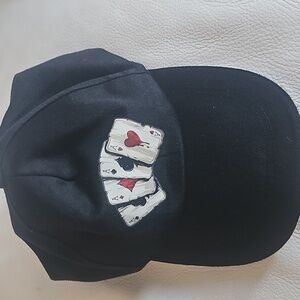 Quad Aces Unisex Poker Ball Cap in Black OS